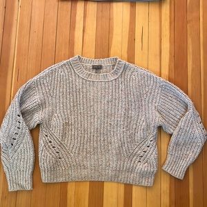 J. Crew Point Sur Chunky Rib Crewneck Sweater Blue small